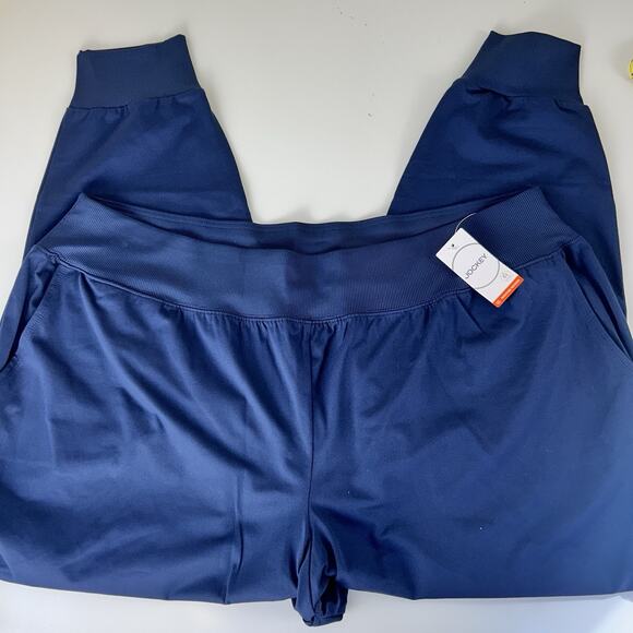 Jockey Women's EVERACTIVE Jogger Navy Blue NWT 3X Athleisure Pants Lounge Comfy - Picture 4 of 14